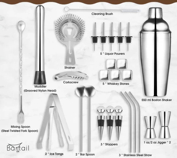 kit de bartender 25 piezas