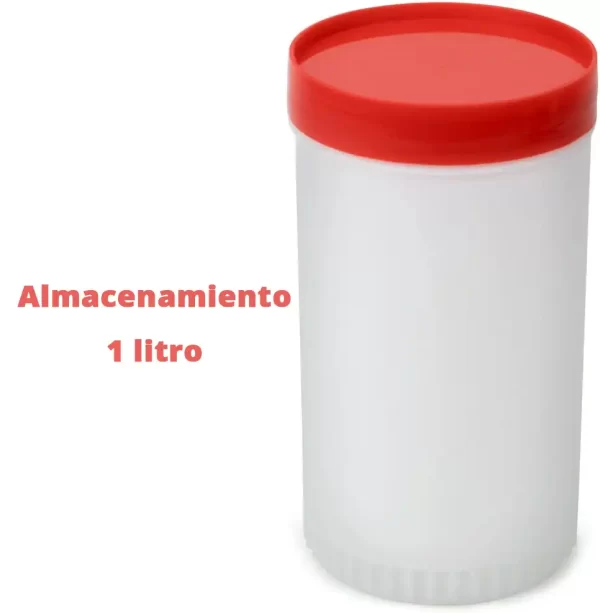 tarro de plastico almacenamiento de 1 litro