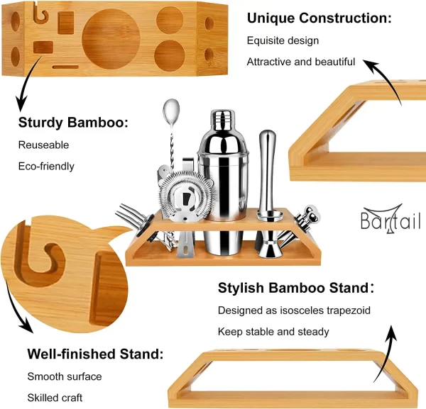 kit de camarero profesional con base madera