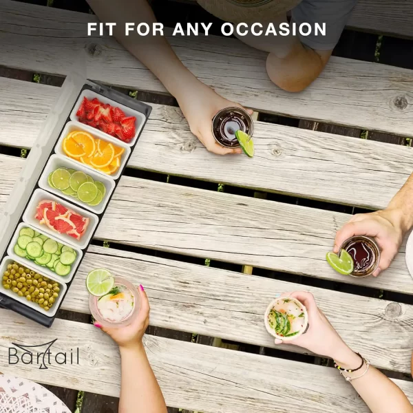 Organizador de bar con 6 bandejas de 16 oz